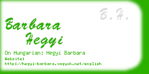 barbara hegyi business card